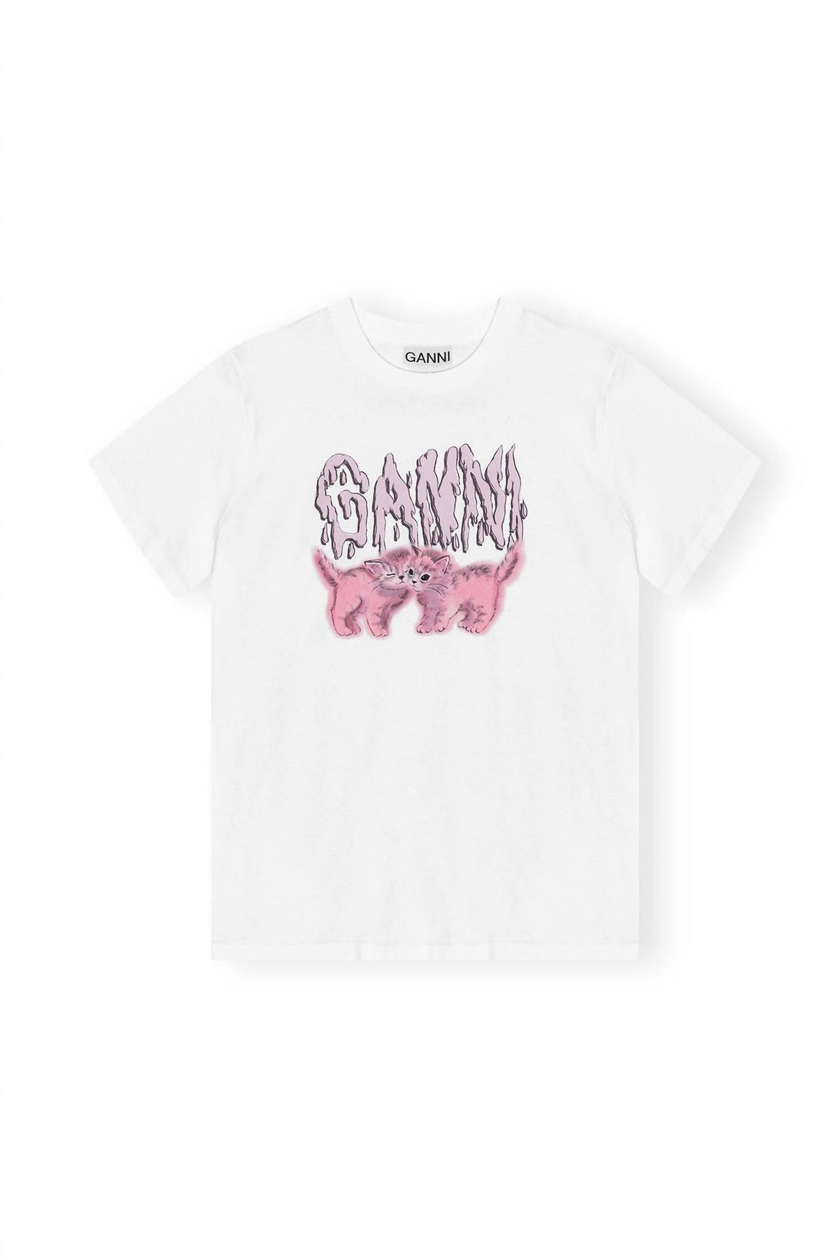 Ganni - Basic Jersey Cats Relaxed T-Shirt