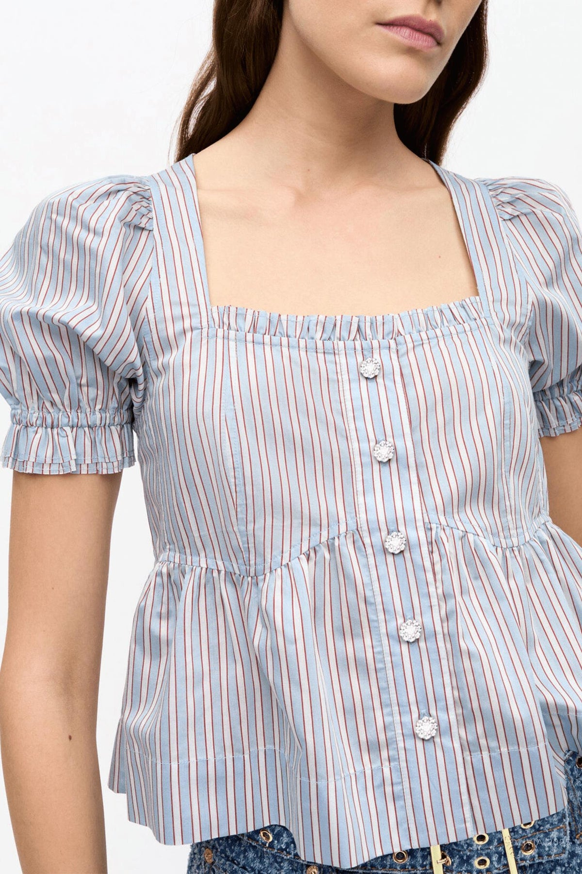 Ganni - Candy Stripe Blouse