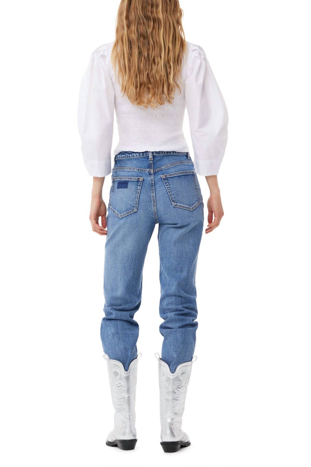 Ganni - Cotton Poplin Smock Blouse