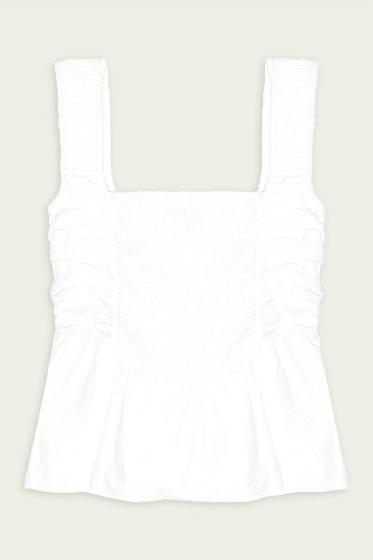 Ganni - Cotton Poplin Smock Strap Blouse