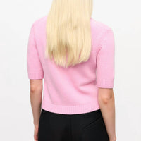 Ganni - Future Wool Mix Cardigan - cardigans - clothing - pink