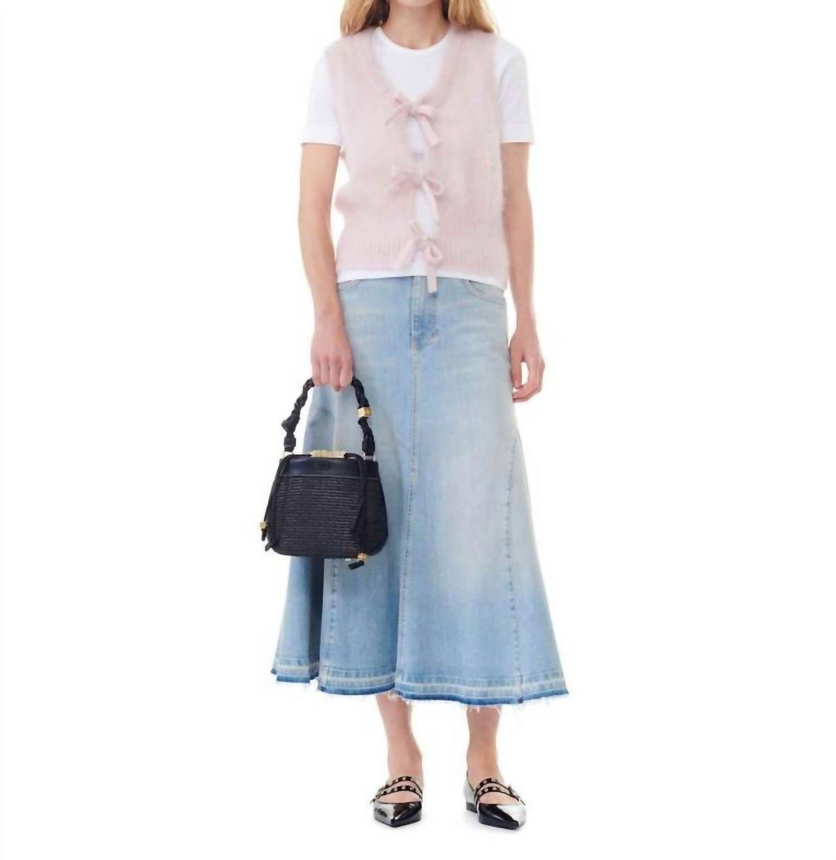Ganni - Light Mohair Tie String Vest