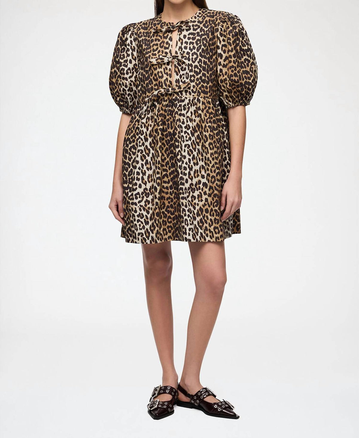 Ganni - Mini Tie Strap Dress