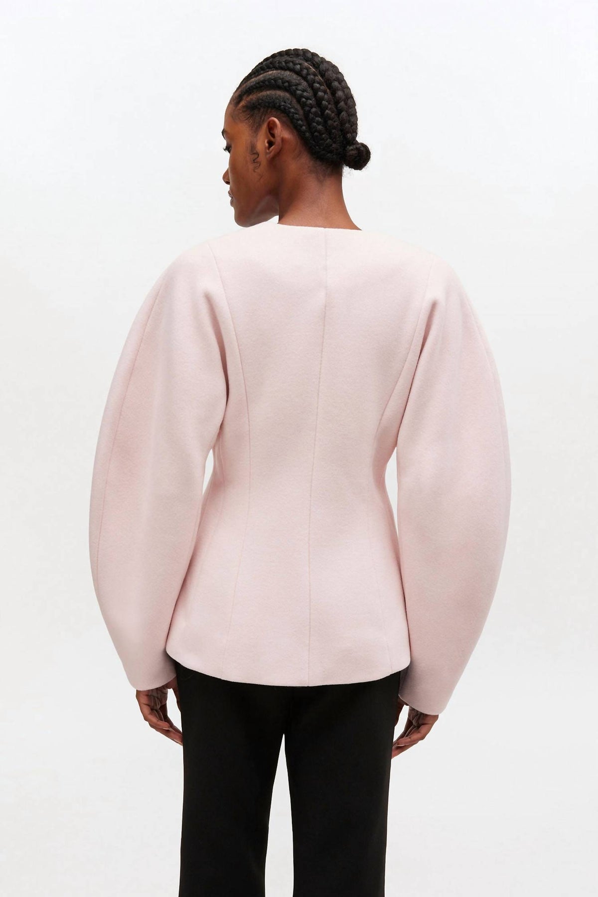 Ganni - Peacoat Wool Fitted Blazer