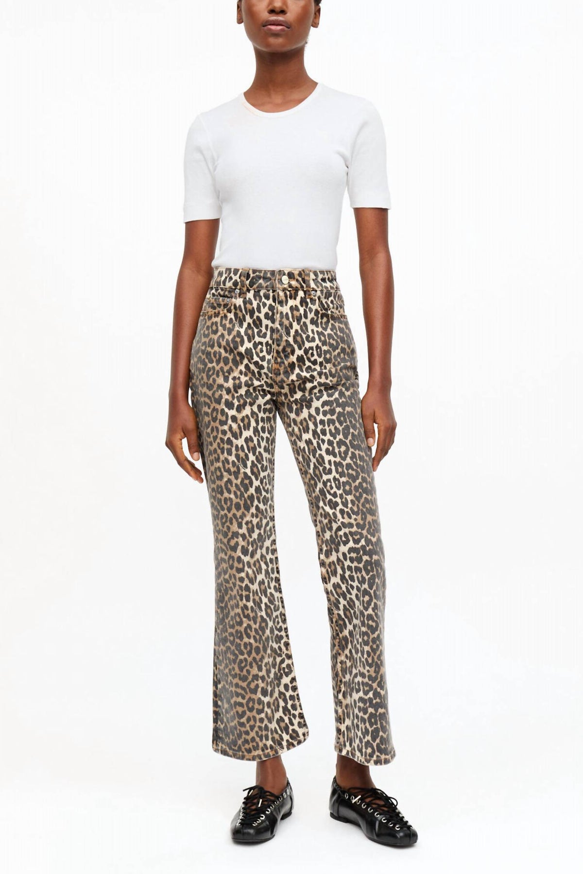 Ganni - Print Denim Jean