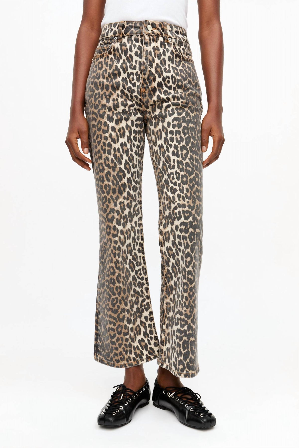 Ganni - Print Denim Jean