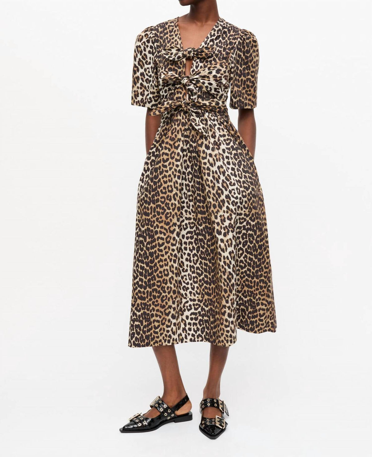 Ganni - Printed Cotton Dress