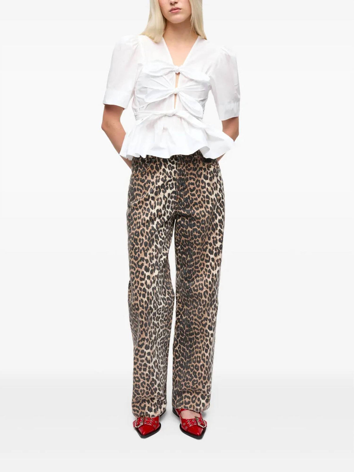 Ganni - Tie Strap Blouse