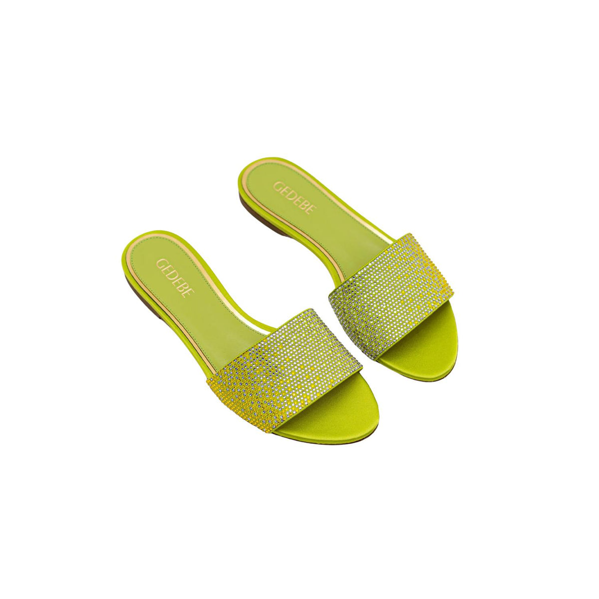 Gedebe - Women's Cassis Satin Rhinestone Embellished Flats