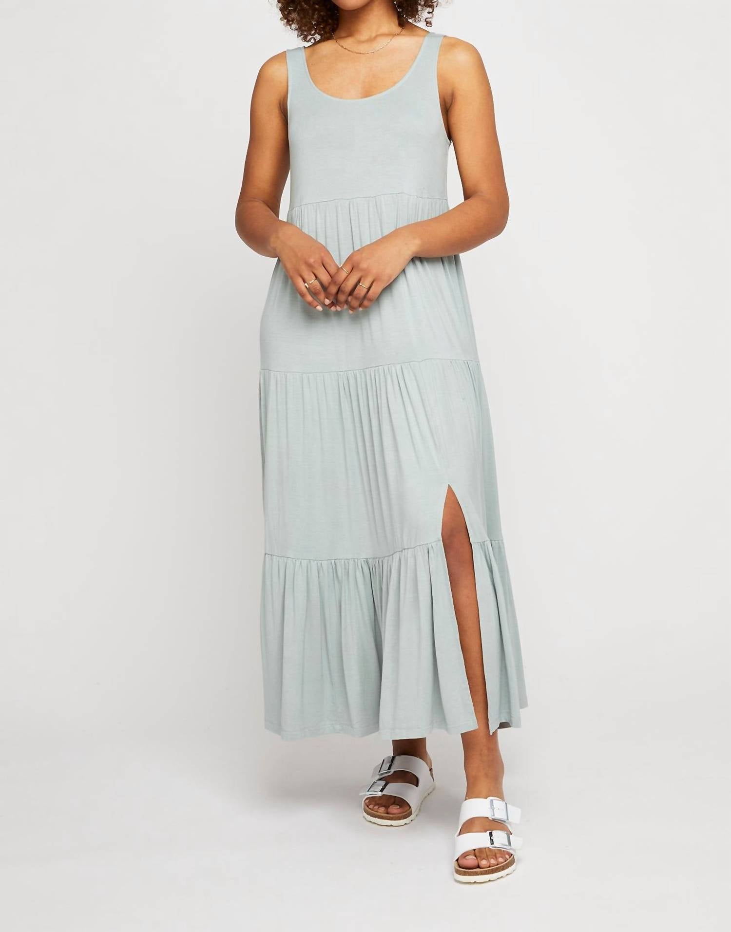Gentle Fawn - Axel Side Slit Dress - clothing - dresses - green