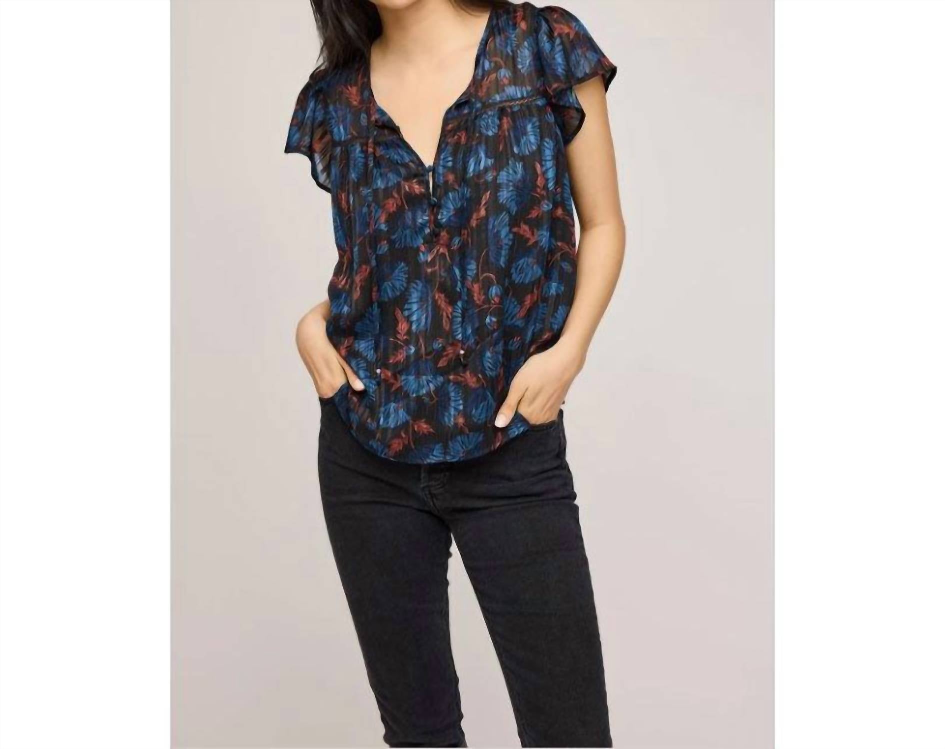 Gentle Fawn - Frida Blouse - blouses - blue - clothing