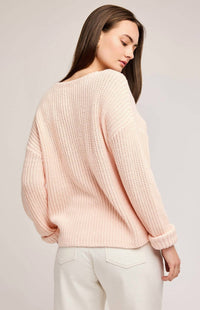 Gentle Fawn - Spencer V - neck Knit Sweater - cardigans - clothing - pink