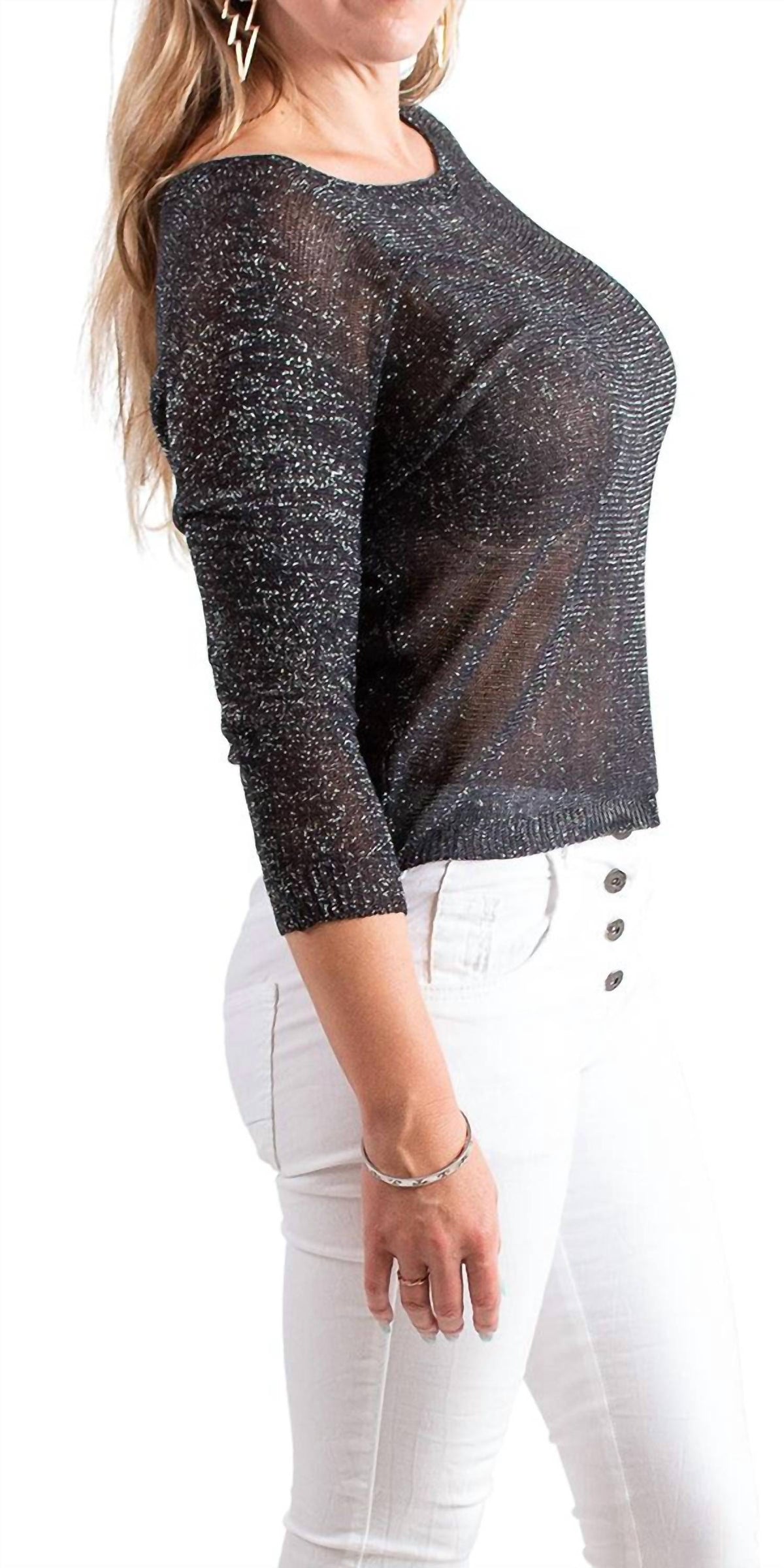 Gigi Moda - Aliocha Sparkle Light Knit Top