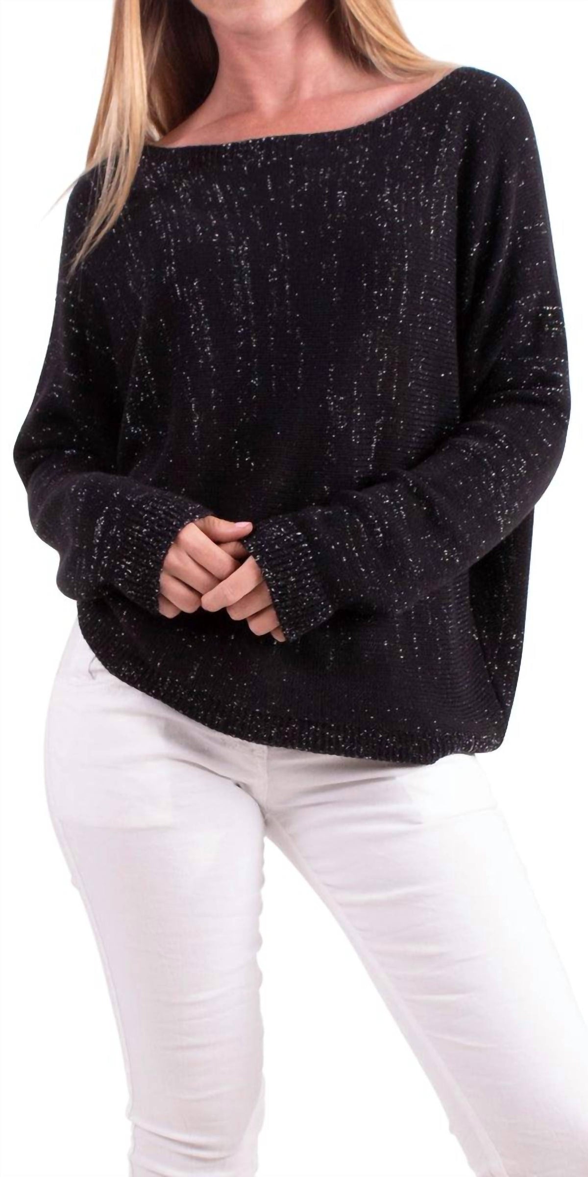 Gigi Moda - Argento Long Sleeve Sweater