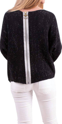 Gigi Moda - Argento Long Sleeve Sweater