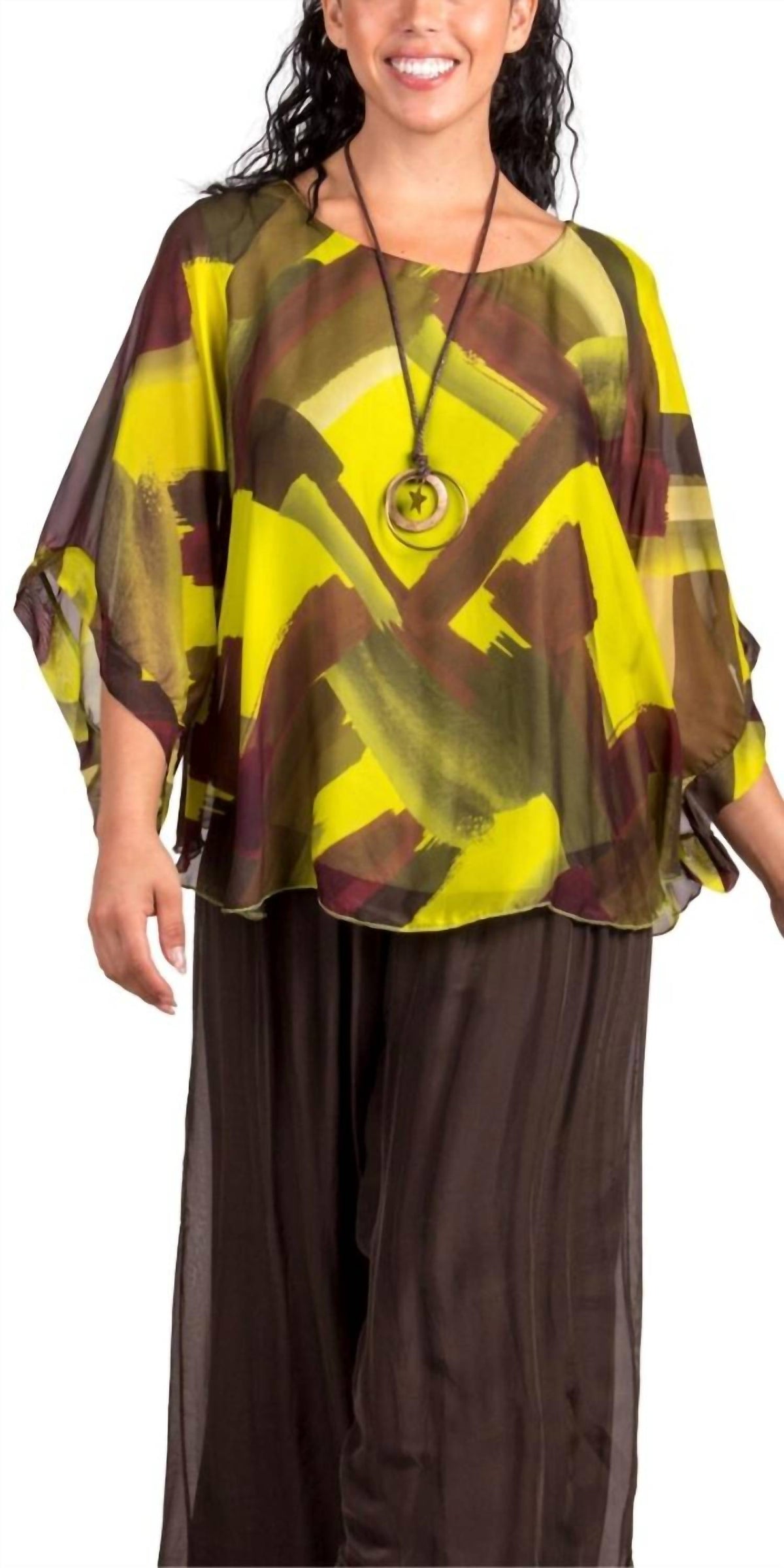Gigi Moda - Coletta Brushstroke Silk Top