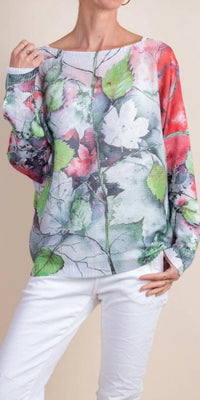 Gigi Moda - Daria Fall Leaves Batwing Sweater