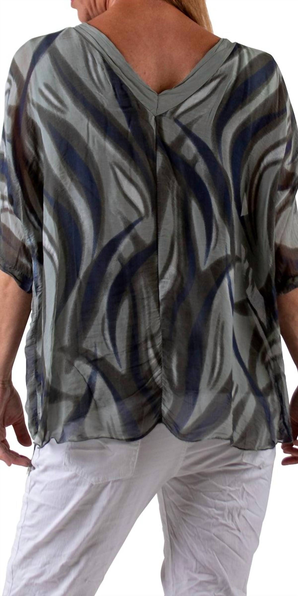 Gigi Moda - Diana Wave Print Blouse