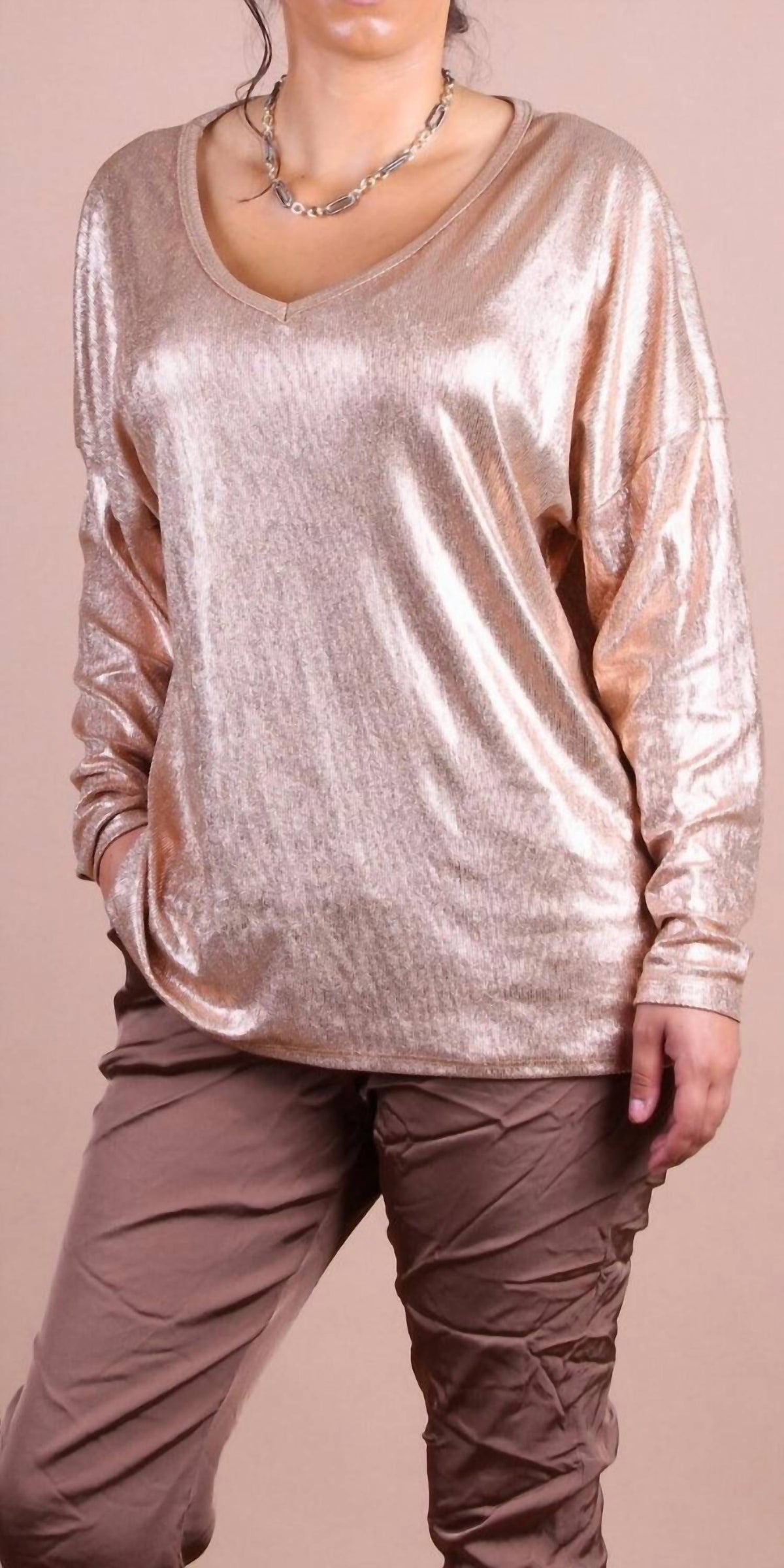 Gigi Moda - Luminare V-neck Top