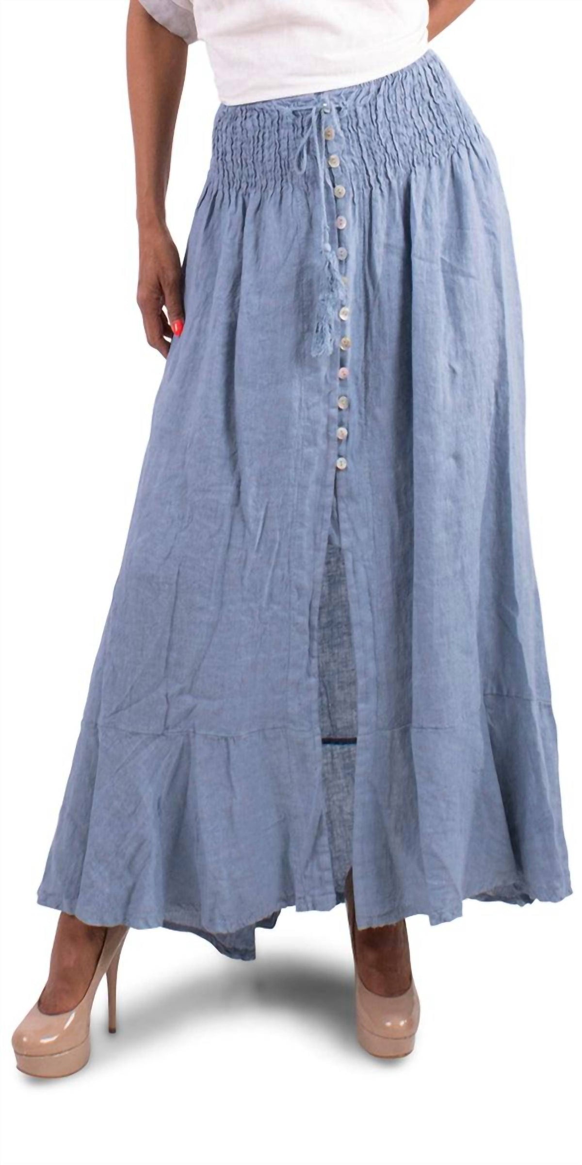 Gigi Moda - Magdalena Linen Maxi Skirt