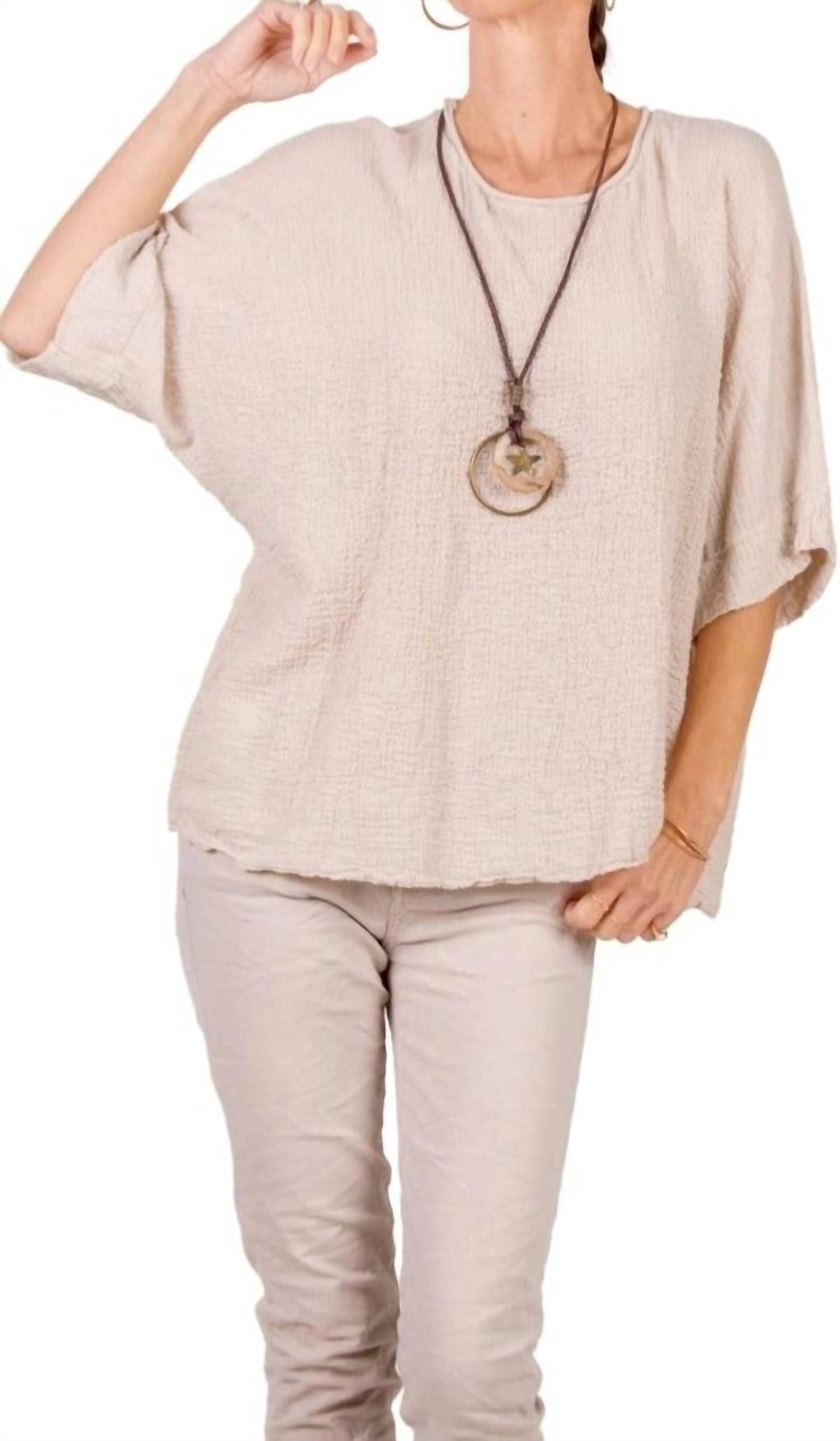 Gigi Moda - Rina Waffle Cotton Top