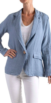 Gigi Moda - Sabrina Linen Long Sleeve Blazer
