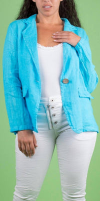 Gigi Moda - Sabrina Linen Long Sleeve Blazer