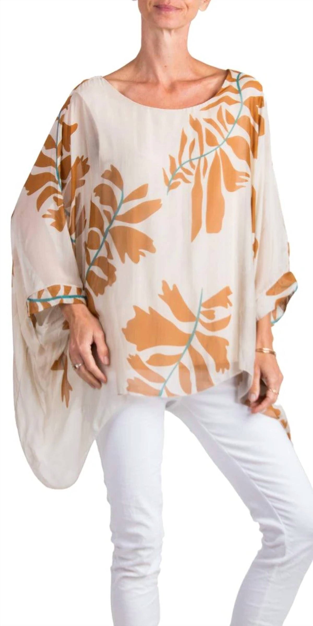 Gigi Moda - Seta Foglia Kaftan Top