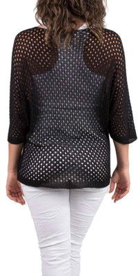 Gigi Moda - Star Knit Mesh Sweater