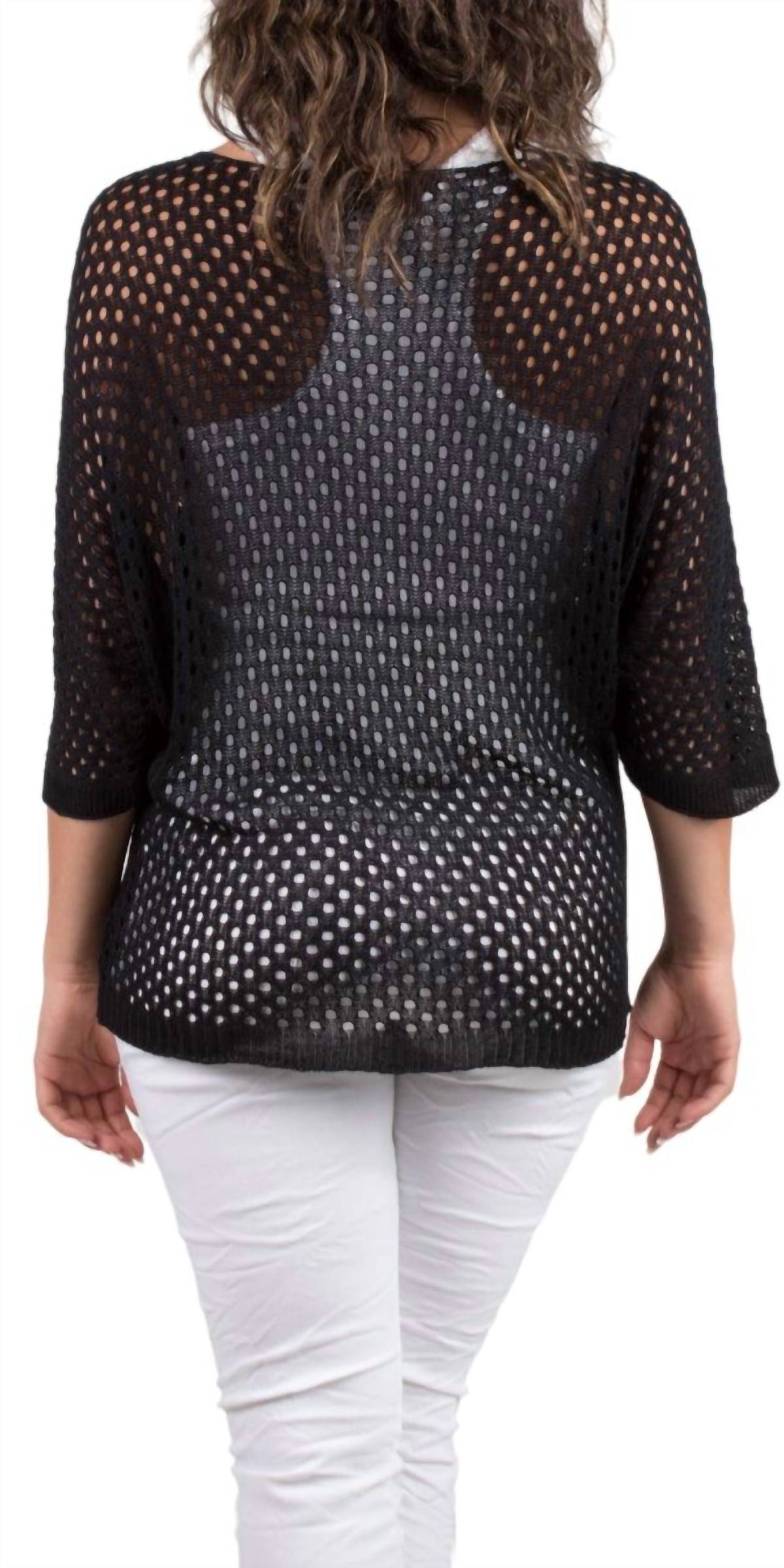 Gigi Moda - Star Knit Mesh Sweater
