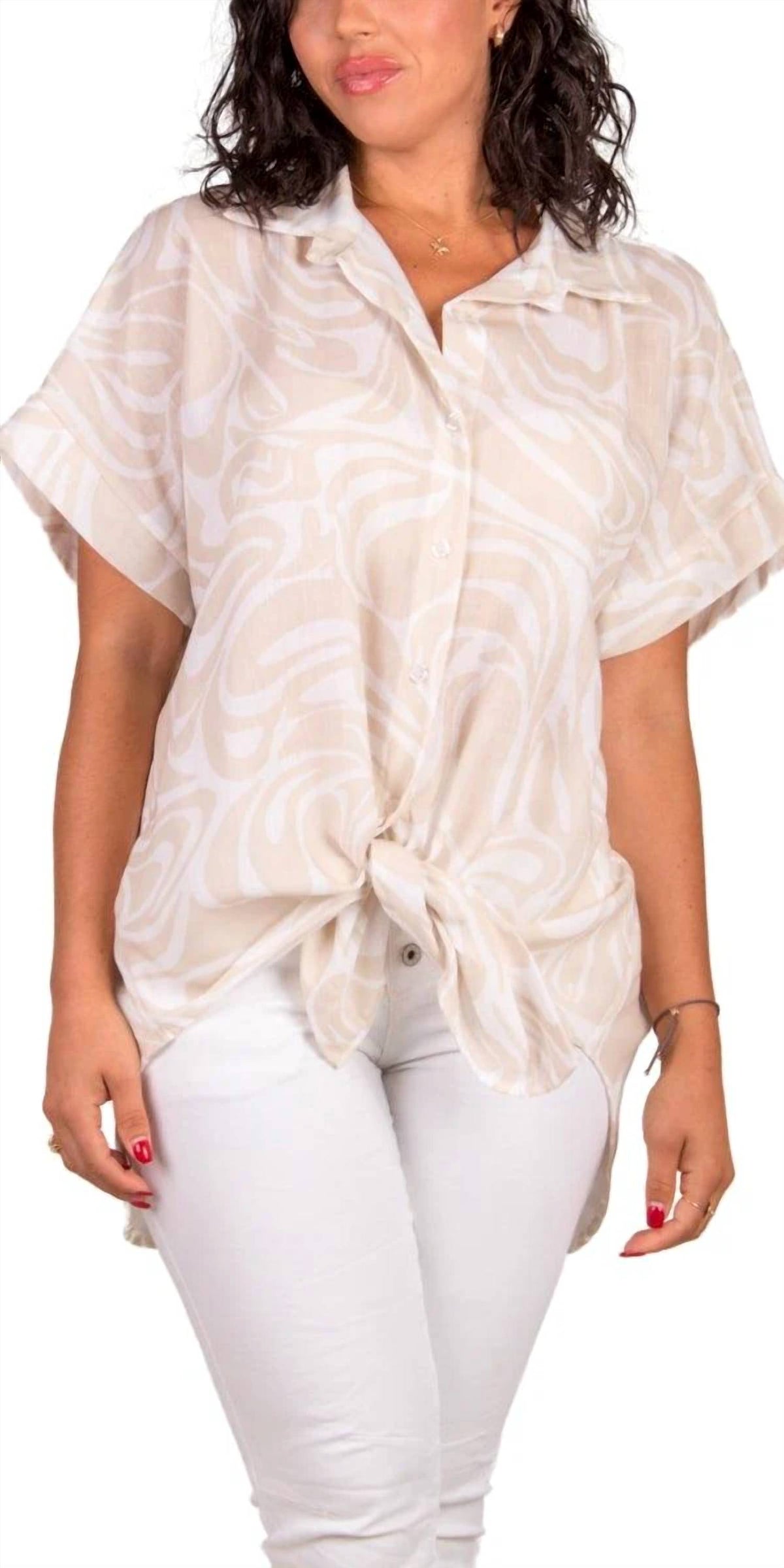 Gigi Moda - Tropical Button Down Shirt