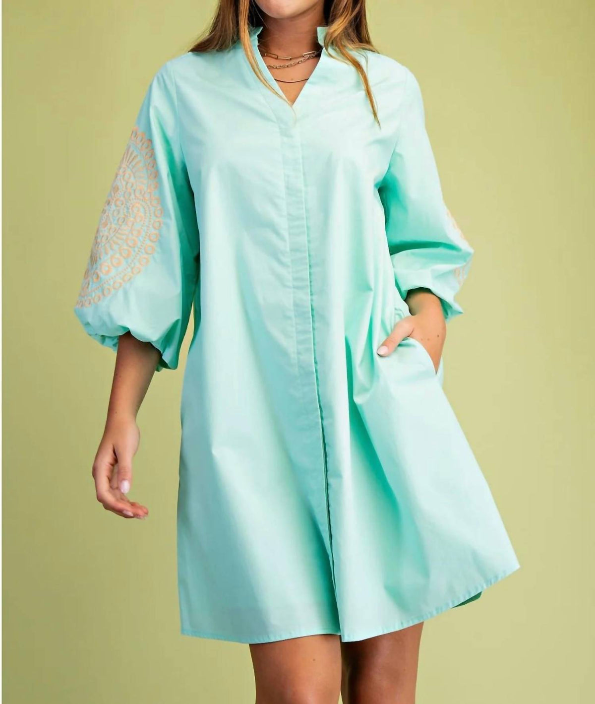Gigio - Button-down Mini Shift Dress