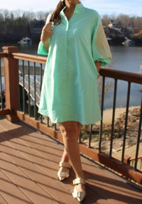 Gigio - Button-down Mini Shift Dress