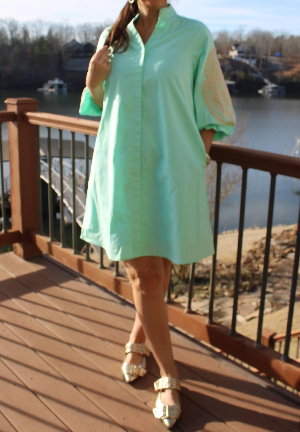 Gigio - Button-down Mini Shift Dress