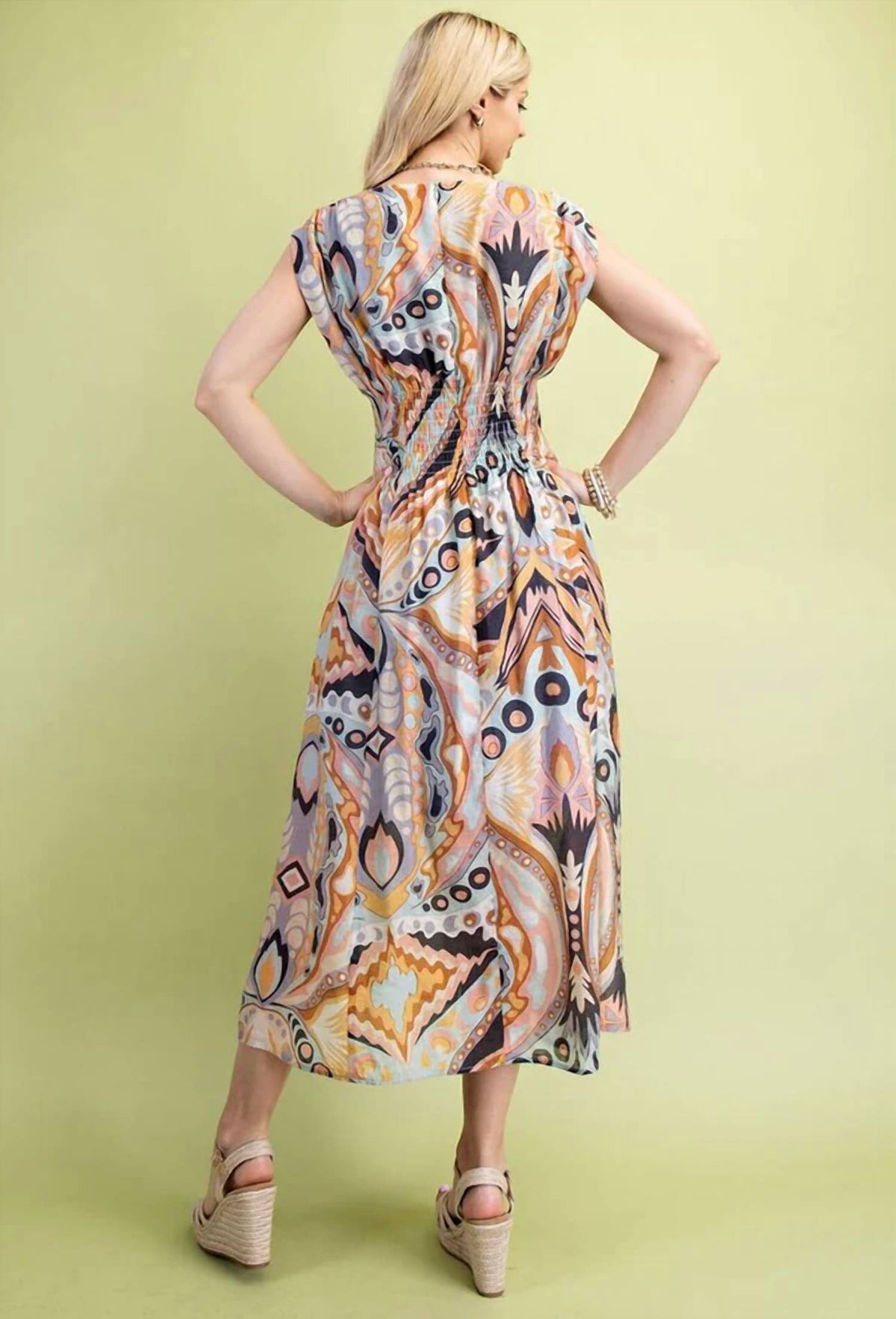 Gigio - Cap Sleeve Midi Dress