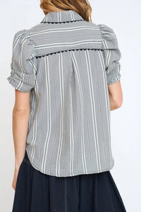 Gigio - Embroidered Gingham Button Down Shirt