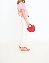 Gigio - Embroidered Gingham Button Down Top