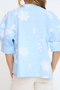 Gigio - Floral Embroidered Button Down Top