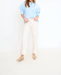 Gigio - Floral Embroidered Button Down Top
