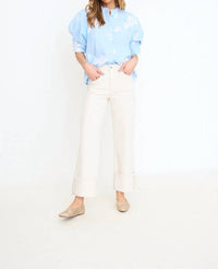 Gigio - Floral Embroidered Button Down Top