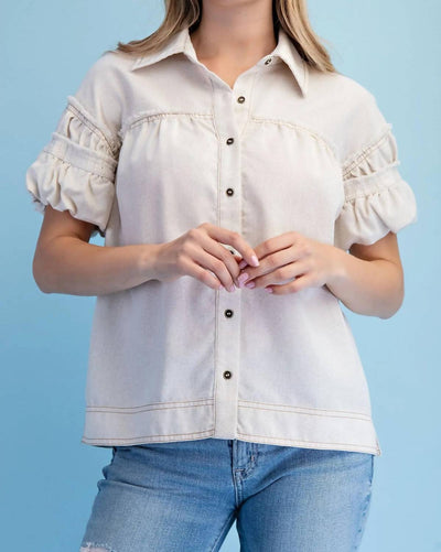 Gigio - Linen Button Down Top