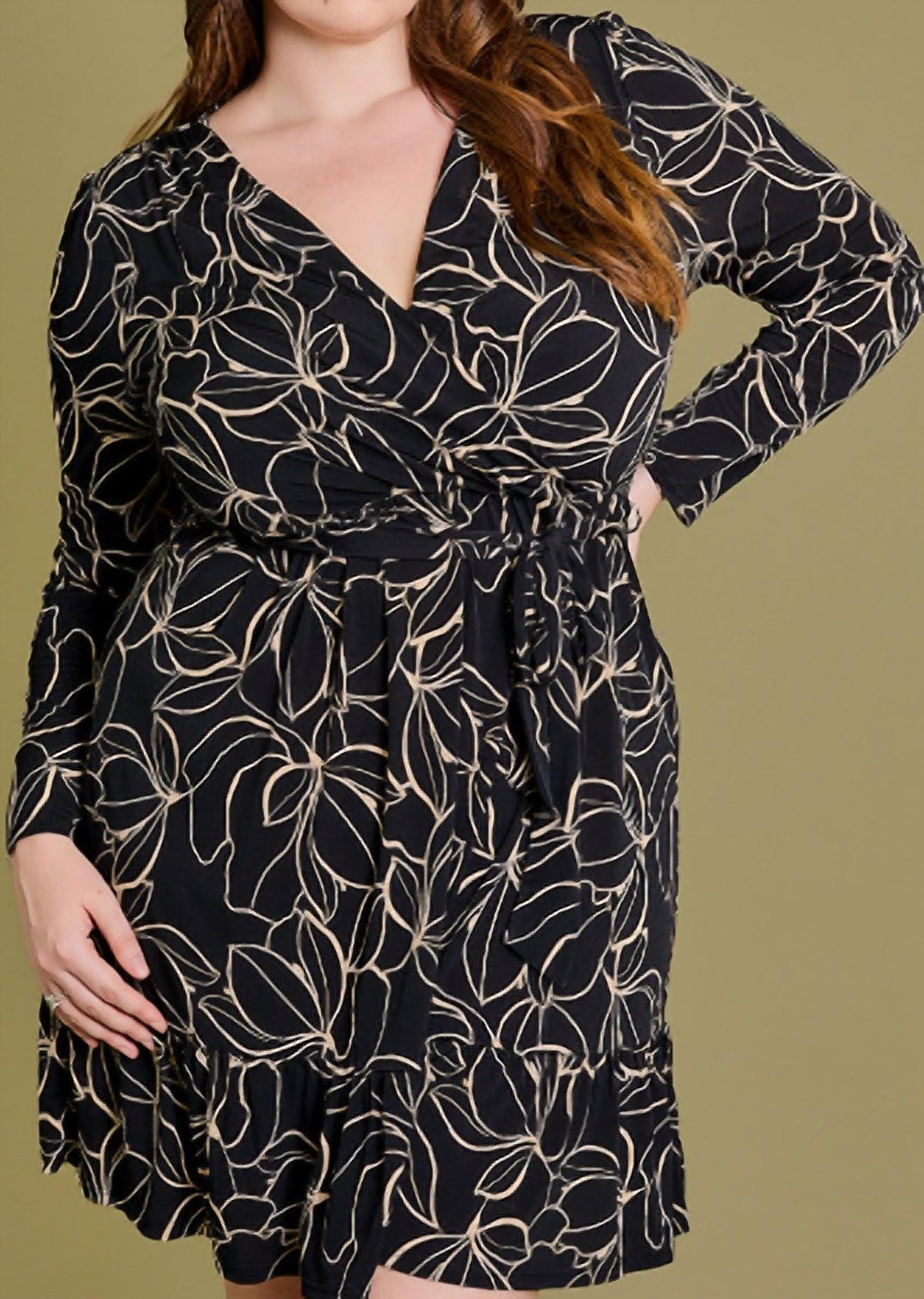 Gilli - Floral Fantasy Wrap Mini Dress - Plus