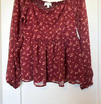Gilli - Floral Square Neck Ditsy Top