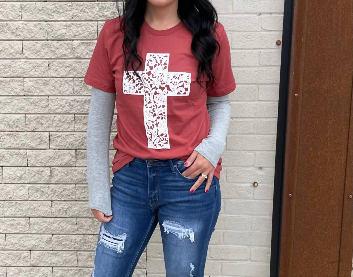 Gilli - Lace Cross Tee