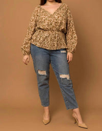 Gilli - Marlee Peplum Top - Plus