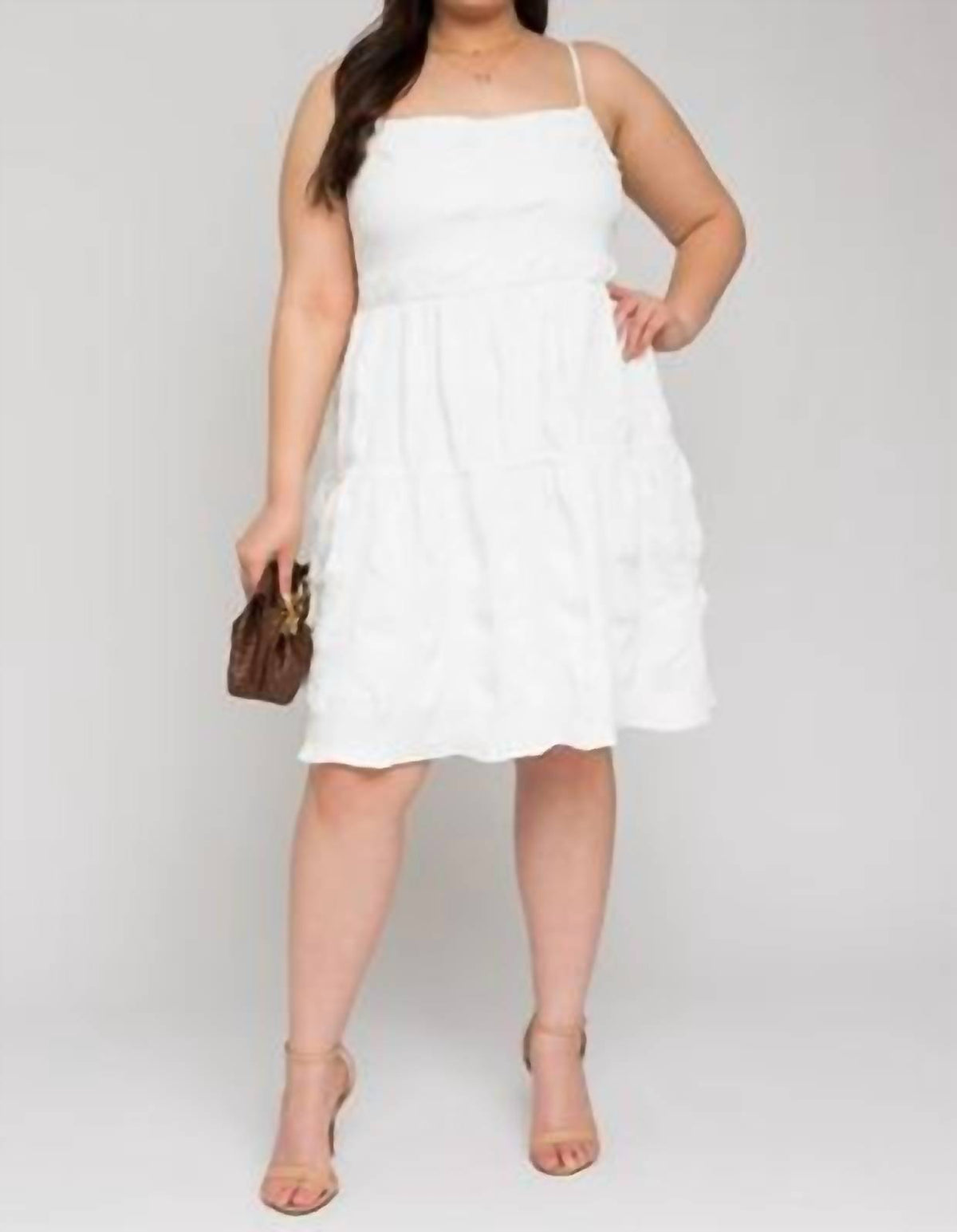 Gilli - Plus Size Sleeveless Smocked Back Dress
