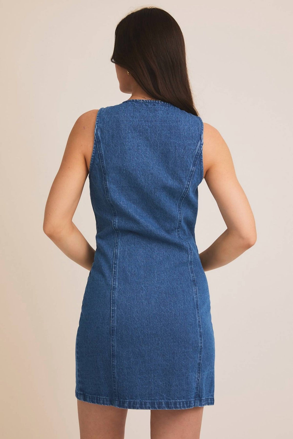 Gilli - Sleeveless Button Denim Dress