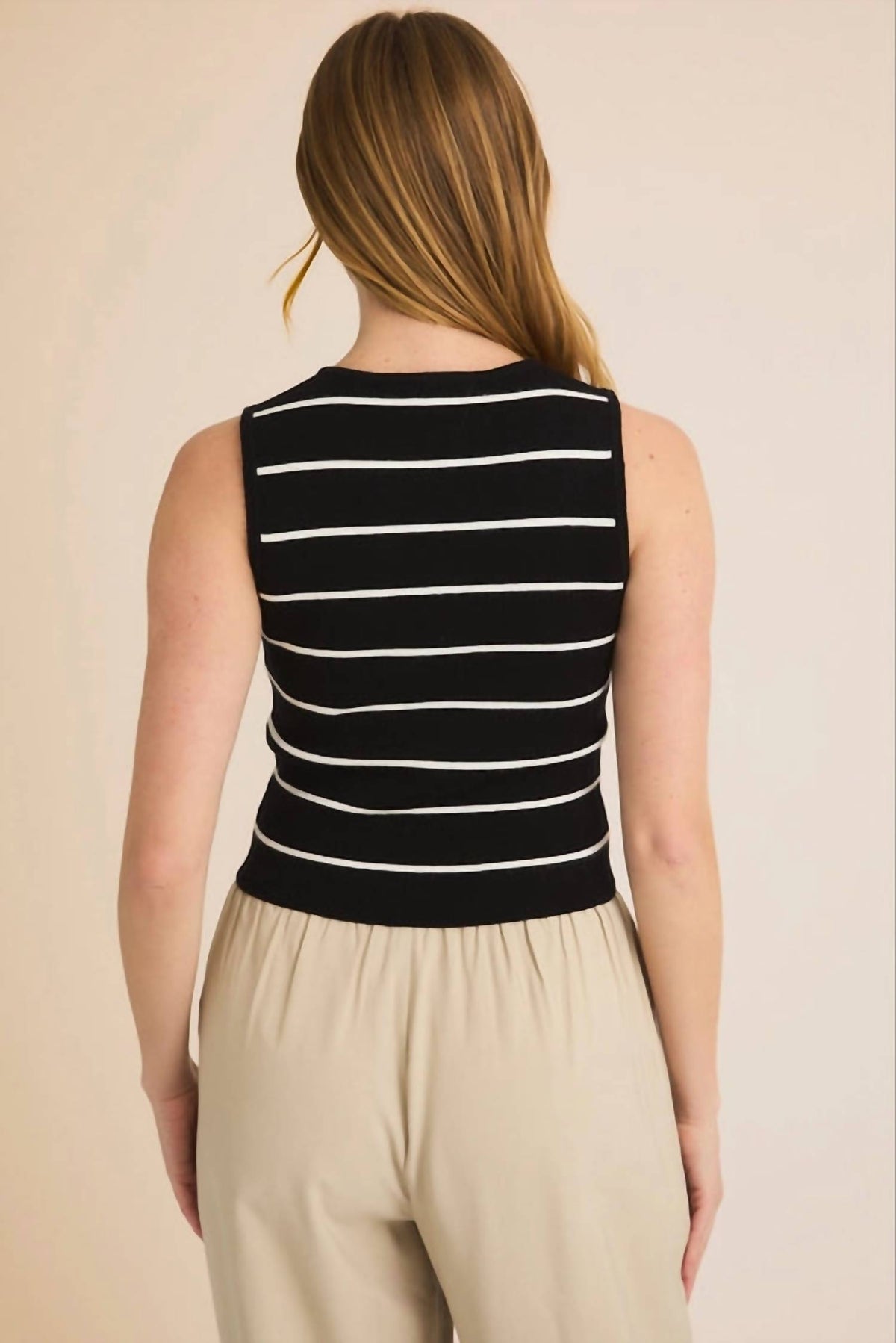 Gilli - Sleeveless Striped Top