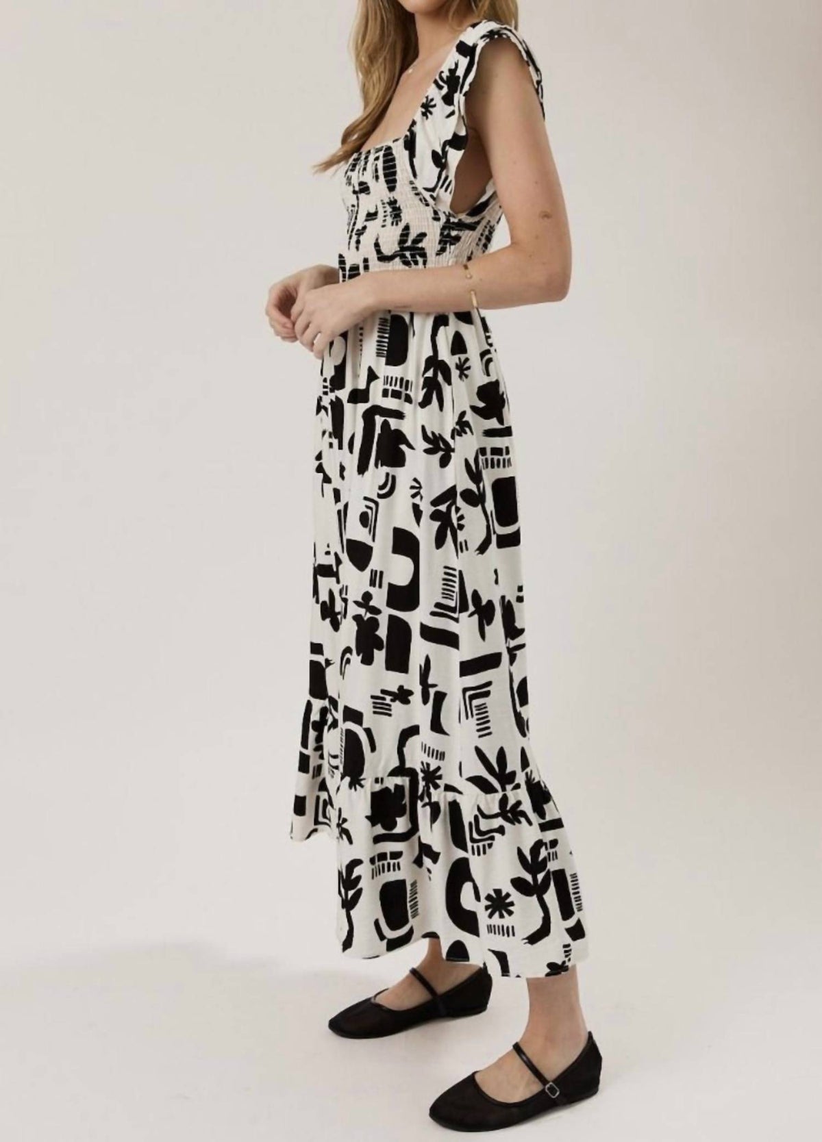 Gilli - Smocking Top Midi Dress