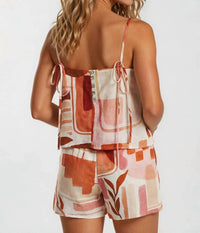 Gilli - Square Neck Button Down Back Tank Top